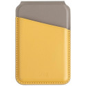 UNIQ Lyden DS magnetic RFID wallet and phone stand yellow-grey/canary yellow-flint gray