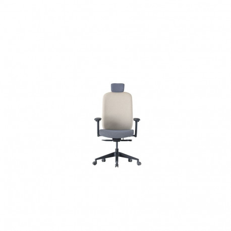 Up Up Athene ergonomic office chair Black, Grey + Ivory fabric