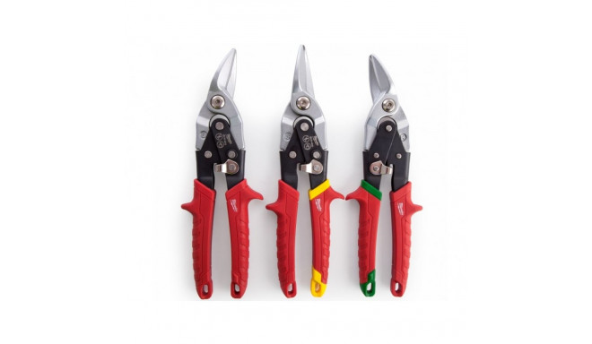 Tin snips set MILWAUKEE 4822, 3 pcs.