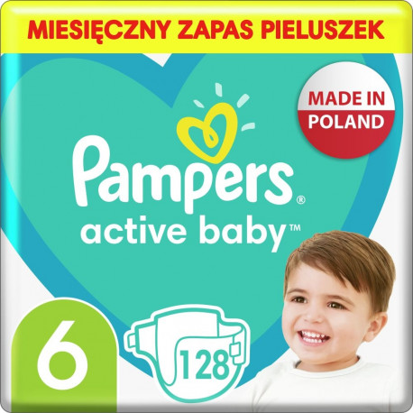 Pampers Active Baby Diapers 6, 13-18 kg, 128 pcs.