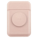 UNIQ Flixa magnetic card wallet with stand pink/blush pink MagSafe