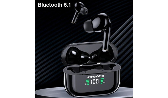 AWEI Bluetooth 5.1 T29P TWS kõrvaklapid koos dokkimisjaamaga must