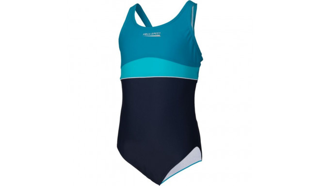 Aqua-Speed EMILY Junior swimsuit navy blue and blue (164)