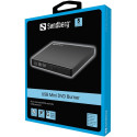 "Sandberg 133-66 Externer Mini DVD-Brenner USB Schwarz"