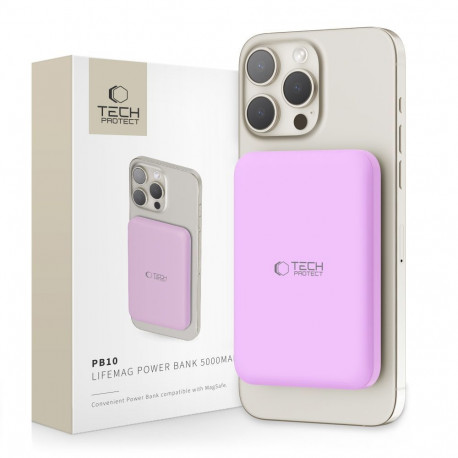 Tech-Protect power bank PB10 LifeMag MagSafe 5000mAh, lilac