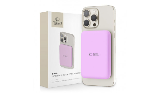 TECH-PROTECT PB10 LIFEMAG MAGSAFE POWER BANK 5000MAH LILAC