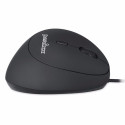 Perixx PERIMICE-519 Wired Mouse Optical Vertical Vertical Clickless Black Silent