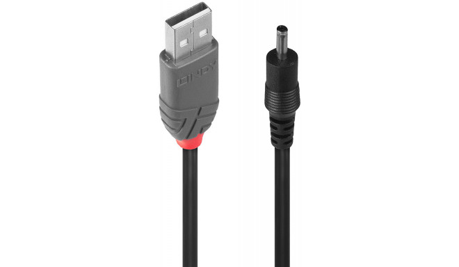 Lindy cable USB-A 2.0 - DC 3.5/1.35mm 1.5m, black (70266)