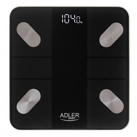 Adler elektrooniline vannitoa kaal AD 8186, must