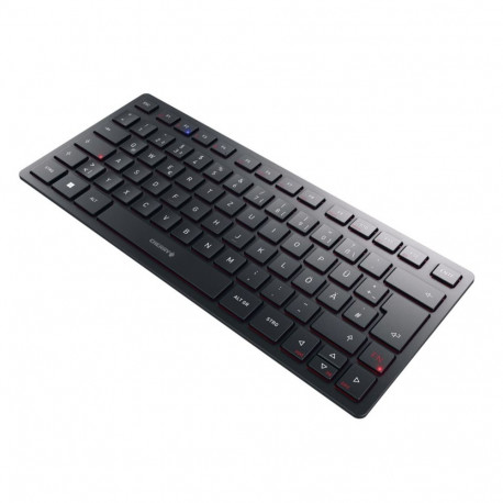 CHERRY KW 9200 MINI universaalne USB + RF juhtmevaba + Bluetooth QWERTZ saksa must klaviatuur
