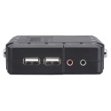 Manhattan KVM Switch Compact 4-Port, 4x USB-A, Cables included, Audio Support, Control 4x computers 