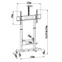 Techly ICA-TR45 TV stand/entertainment centre 2 shelves