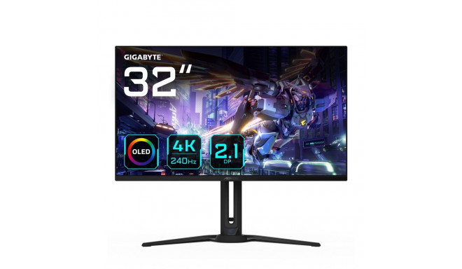 GIGABYTE AORUS FO32U2P 32” OLED Gaming Monitor - 3840 x 2160(UHD), 240Hz, 0.03ms, 250 cd/m2, KVM, Fr