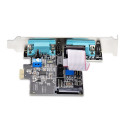 StarTech.com 2-Port Serial PCIe Card, Dual-Port PCI Express to RS232/RS422/RS485 (DB9) Serial Card, 