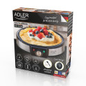 Adler AD 3058 crepe maker 1 crepe(s) 1600 W Black, Stainless steel