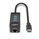 I/O HUB USB3 & LAN ADAPTER/43176 LINDY