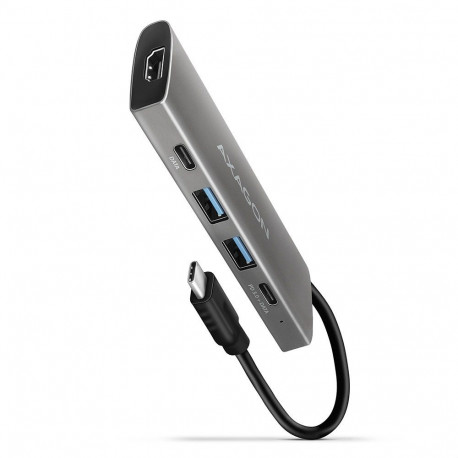 Axagon HMC-5G2 USB 10Gbps hub, 2x USB-A, 2x USB-C, HDMI 4k/60Hz, PD 100W, USB-C cable