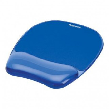 Fellowes Mouse pad with wrist support CRYSTAL, blue