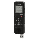 Sony Digital Voice Recorder ICD-PX470 Black, Stereo, MP3/L-PCM, 59 Hrs 35 min, MP3 playback