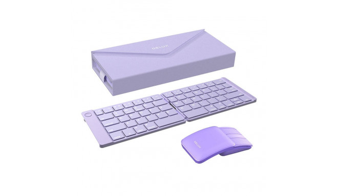 Set Wireless foldable Keyboard Delux KF10 and mouse MF10PRO