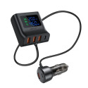 Acefast B11 138W USB-A USB-C Car Charger with 6 Ports - Black