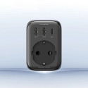 Wall charger 30W (2xUSB/USB C/AC) / adapter EU - EU 13A Ugreen CD314 - black