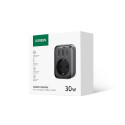 Wall charger 30W (2xUSB/USB C/AC) / adapter EU - EU 13A Ugreen CD314 - black