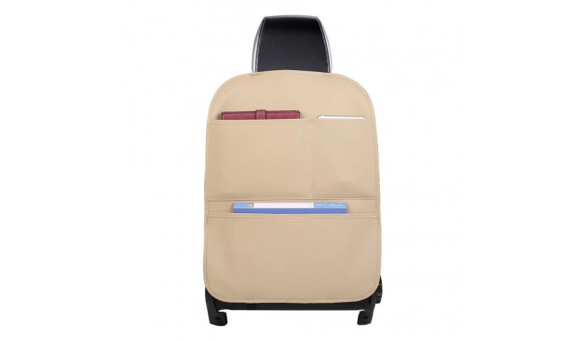 Car organizer for armchair seat beige