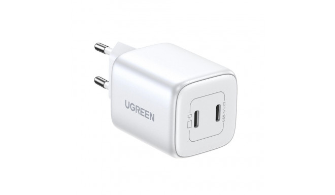 GaN Fast Charger 2 x USB-C 45W QC PD Ugreen CD294 - White