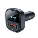 Acefast car charger 101W 2x USB Type C / USB, PPS, Power Delivery, Quick Charge 4.0, AFC, FCP black 