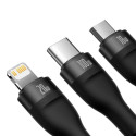 Baseus Flash Series II USB Type C / USB Type A cable - USB Type C / Lightning / micro USB 100 W 1.2 