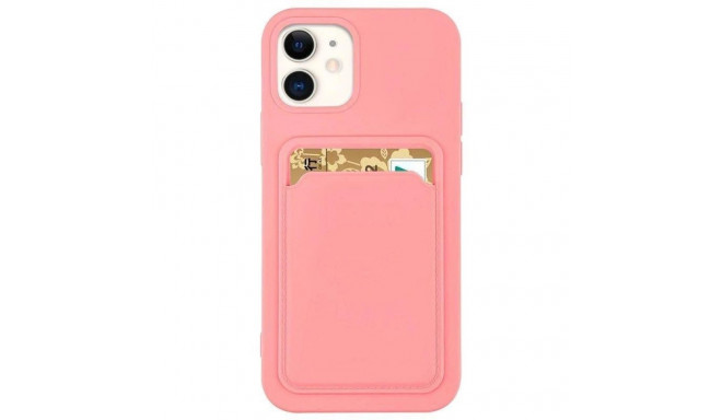 Card Case silicone case wallet with card pocket for Samsung Galaxy S22+ (S22 Plus) pink