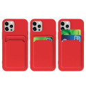 Card Case Silicone Case Wallet with Card Pocket Documents for Samsung Galaxy S22+ (S22 Plus) Navy Bl