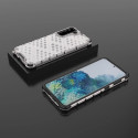 Honeycomb case armored cover with a gel frame for Samsung Galaxy S22 transparent