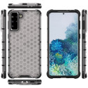 Honeycomb case armored cover with a gel frame for Samsung Galaxy S22 + (S22 Plus) transparent