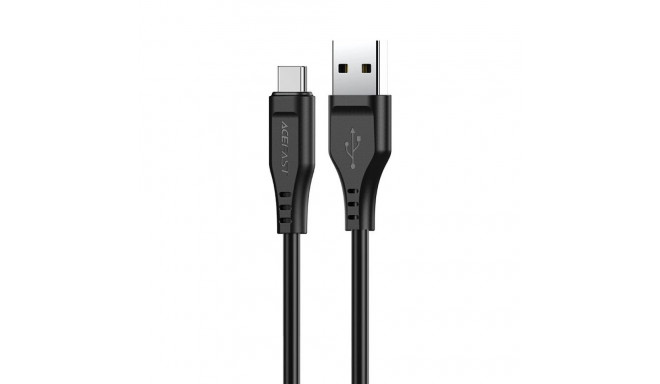 Acefast USB cable - USB Type C 1.2m, 3A black (C3-04 black)