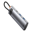 Baseus Metal Gleam Series multifunctional USB HUB 7in1 Type C HDMI TF PD card reader gray (WKWG02011