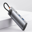 Baseus Metal Gleam Series multifunctional USB HUB 7in1 Type C HDMI TF PD card reader gray (WKWG02011