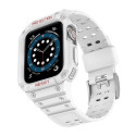 Protect Strap Band Band with Case for Apple Watch 7 / SE (41/40 / 38mm) Case Armored Watch Cover Whi