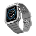 Protect Strap Band Band with Case for Apple Watch 7 / SE (41/40 / 38mm) Case Armored Watch Cover Gra