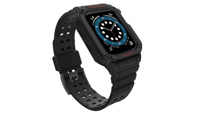 Protect Strap Band for Apple Watch 38/40/41mm Armored Case Strap - Black