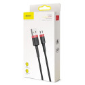 Baseus Cafule Cable durable nylon cable USB / micro USB 2A 3M black-red (CAMKLF-H91)