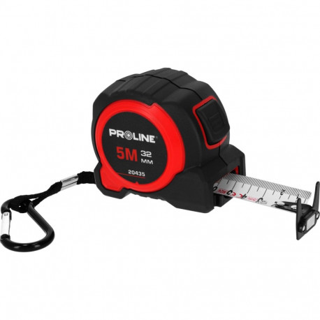 Miara 5m/32mm kahepoolse magnetiga nailonist korpusega klambriga Proline