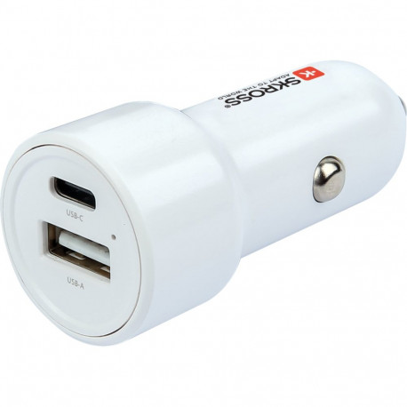 Autolaadija Skross USB-C / USB-A 65W, valge