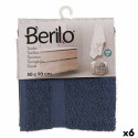 Bath towel 50 x 0,5 x 90 cm Blue (6 Units)