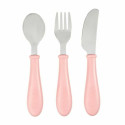 Pieces of Cutlery Béaba Pink Stainless steel 3 Pieces