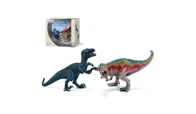 Schleich Dinosaurs T-Rex and Velociraptor small