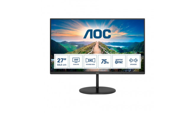 AOC | LCD Monitor | Q27V4EA | 27 " | IPS | QHD | 16:9 | 75 Hz | 4 ms | 2560 x 1440 | 250 cd/m² | Hea