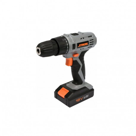 STHOR BATTERY LI-ION SCREWDRIVER 18V 1-GEAR, 700 rpm, 10mm. 1x1.3ah, 17Nm