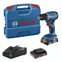 Bosch Cordless Drill GSR 18V-45 Professional, 18V (blue/black, 2x Li-Ion battery 2.0Ah, 82-piece acc